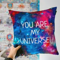 Подушка c принтом габардиновая You are my universe! 50x50 см (5P_15L066)