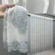 Готовая тюль (4х2,7м.) "Грек-сетка" с вышивкой и люрексом. Цвет молочный с серо-голубым. Код 1657т 42-1198