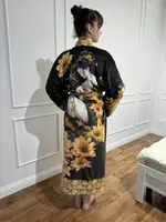 Кімоно жіноче з плюшевого велюру Golden Blossom 29471 L