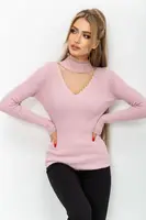 Гольф женский в рубчик цвет светло-розовый 221R010