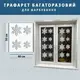 Трафарет для покраски многоразовый снежинки, тонкий пластиковый (500х400)
