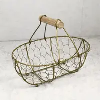 Фруктовница DecorArt "Фруктовница-корзина с ручкой" 27x10 см золото