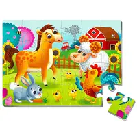 Мягкие пазлы "Ферма" A4 Vladi Toys VT1102-23, 24 эл