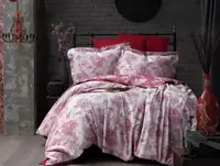 Постільна білизна євро Arya Vogue Органік Жаккард Rubin AR-A107260 200х220 см