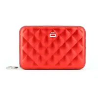 Бумажник на молнии OGON Quilted zipper на 24 карточки, красный