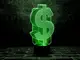 Сменная пластина для 3D светильников "Доллар" 3DTOYSLAMP