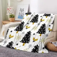 Рождественский плед двуслойный Homytex 150 * 200 флис Sherpa 12