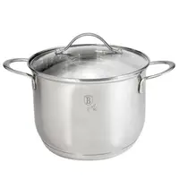 Каструля зі скляною кришкою Berlinger Haus Silver Jewerly СolleСtion BH-6287 28 см 12.5 л