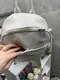 Черный - молодежный удобный и стильный рюкзак-сумка на молнии с дополнительным отделением спереди (0420)