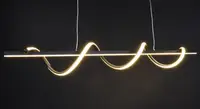 Люстра світлодіодна підвісна LED світильник для квартири на стелю лед 27332 Чорний 25-110х14х120 см.