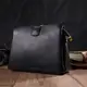 Женская красивая сумка на три отделения из натуральной кожи 22107 Vintage Черная