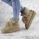 Женские замшевые угги Fashion Olivia 1297 37 размер 24 см Бежевый