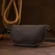 Кожаная матовая бананка Shvigel 16381 Коричневый