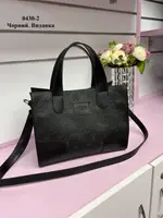 Чорні літери - вдавка чорний фон - cтильна молодіжна зручна сумка у стилі Tote Bag 0430-2