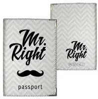 Обложка на паспорт Mr. Right (ткань)