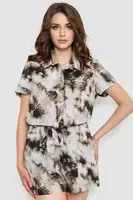 Комбинезон женский с цветочным принтом, цвет серо-оливковый, 230R160-4