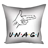 Подушка c принтом габардиновая UNAGI 50x50 см (5P_DR010)