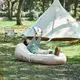Матрас надувной одноместный с подголовником и встроенной помпой Naturehike CNH22DZ027, бежевый.