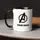 Кружка MARVEL "Avenger" персонализированная, Черный, английский, Деревянная подарочная коробка с гравировкой, 330 мл