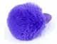 Анальная пробка ( размер S ) с хвостом Boss Series - Silicon PLUG Bunny Tail Purple