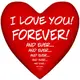 Подушка сердце XXL I love you! Forever! 57x57 см (6PS_15L075)