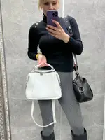 Капучино – два отделения на молнии – молодежный, качественный клатч Lady Bags с двумя ремнями (0439)
