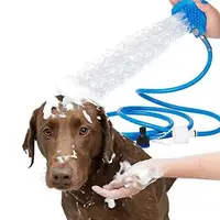 Рукавиця для миття тварин SUNROZ Pet Bathing Tool щітка-душ для собак Синій 1503