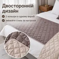 Покривало на ліжко, диван IDEIA Hotel Style 70х240 см двостороннє, стьобане, мікрофібра, готельне, дивандек, саше