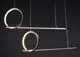 Люстра светодиодная подвесная LED светильник для квартиры на потолок лэд 27173 Черный 50-150х25х100 см.