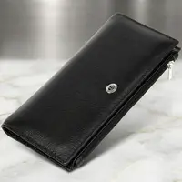 Практичный женский кожаный кошелек ST Leather 19378 Черный