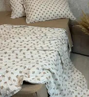 Постельное белье полуторное с летним одеялом из муслина Koloco Print 7 20807 150х200 см