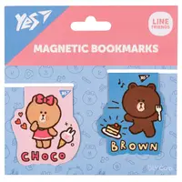 Закладка для книги магнітна YES Line Friends Brown and Choco 708106 2 шт