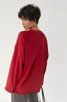 Однотонний вільний лонг - червоний колір, ONE SIZE