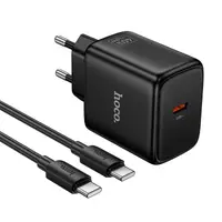 Адаптер сетевой HOCO C to C cable Profit single port PD charger set N83 |1Type-C, 40W/3A, PD/QC|