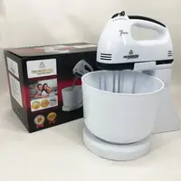 Миксер Crownberg CB-7320 ручной с подставкой и емкостью 2л 300 Вт на 7 скоростей, кухонный тестомис