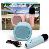 Уценка. Караоке набор "Wireless Speaker" (колонка + микрофон), бирюзовый - пом*ята упаковка