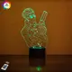 3D ночник "Вэш Ураган" (УВЕЛИЧЕННОЕ ИЗОБРАЖЕНИЕ) подарочная упаковка + 16 цветов + пульт ДУ + сетевой адаптер