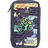 Пенал Kite Education Motorbike K21-623-2 серый