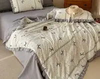 Постільна білизна євро з літньою ковдрою з мусліну Colorful Home Print 2 20228 220х240 см
