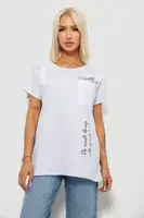 Футболка женская с принтом, цвет белый, 244R2430-3