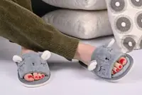 Тапочки комнатные женские серые код Тп139 40/41