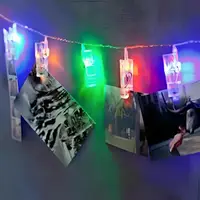 Светодиодная гирлянда с прищепками для фото RESTEQ 20 LED/2 м — гирлянда-прищепки для фотографий, рисунков и декора с разноцветным