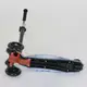Самокат детский пластмассовый с алюминиевой трубкой руля + 4 колеса Black/Blue/Red (83268)