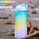Бутылка для воды набор 3в1 дозатором Радуга 0.3л 0.7л 2л Мятный