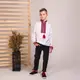 Вышиванка Moderika Иванко белая с красной нашивкой 140