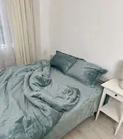 Постільна білизна плюшева євро Dushka Home 20842 200х220 см бірюзова