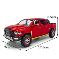 Металлическая модель Dodge Ram TRX 1:32 — инерционная машинка с фарами и звуком, черная