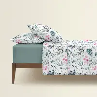 Евро постель с простыней на резинке FLORENCE FLOWERS CS2