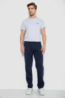 Спорт чоловічі штани на флісі, колір темно-синій, 244R4506