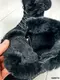 Зимние ботинки женские Allshoes черные | Ботиночки из натуральной замши на шнурках, сбоку молния | Видео обзор